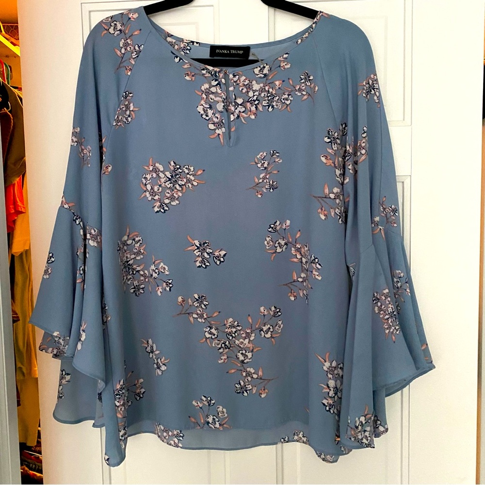 Ivanka Trump Floral Boho Sleeve Blouse